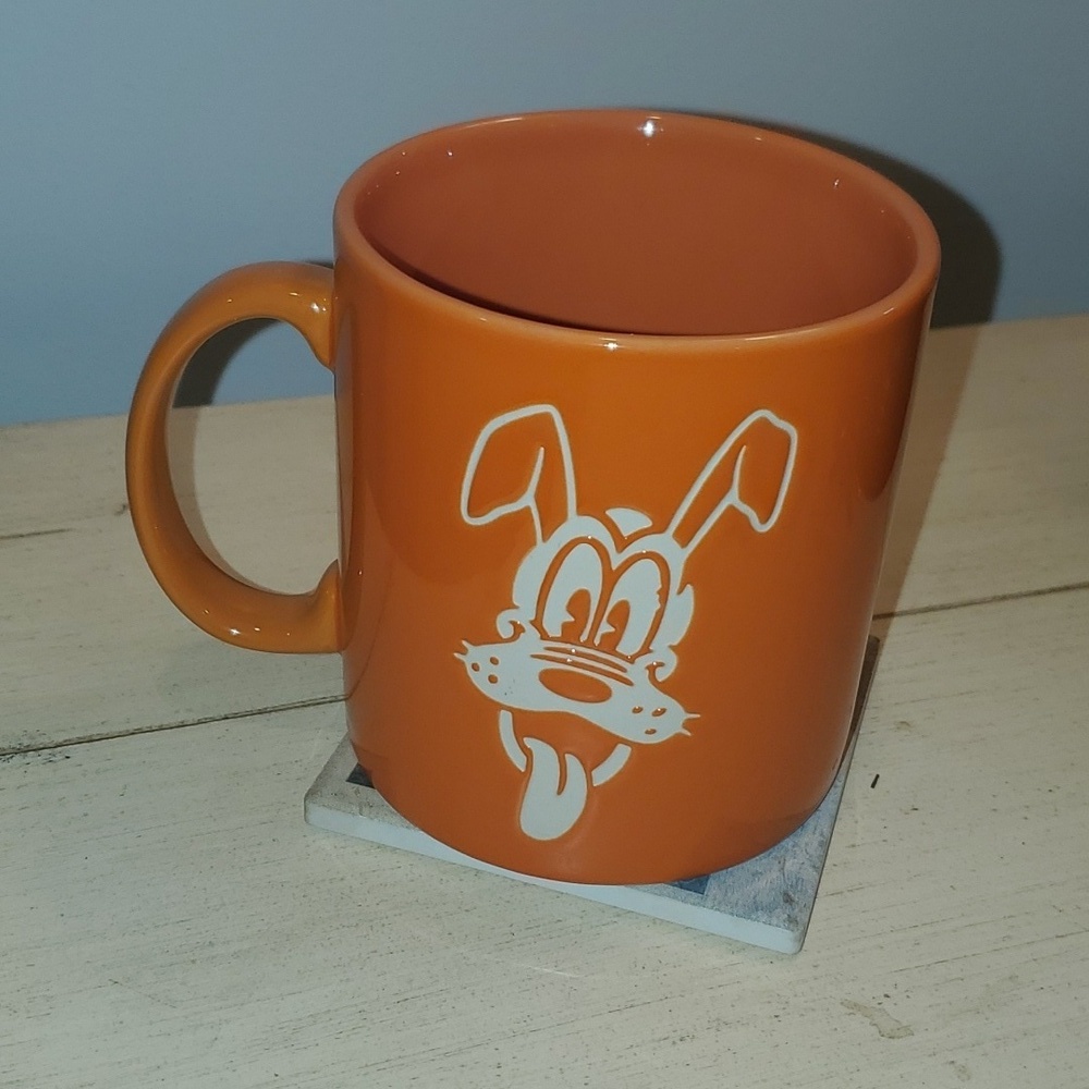 Vintage Disney Pluto Dog Character Coffee Mug Large 16oz Coffee Tea Orange - Picture 2 of 5